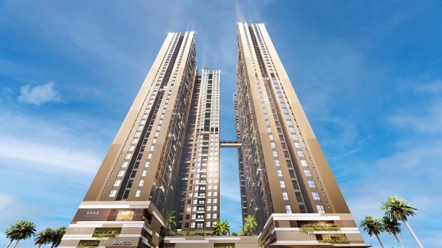 Cận cảnh cầu kính cao tại tầng 21 dự án at sky garden